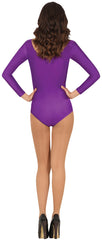 Body Manches Longues Violet / Maillot Lila Manches Longues / La Maison Du Déguisement