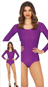 Body Manches Longues Violet / Maillot Lila Manches Longues / La Maison Du Déguisement