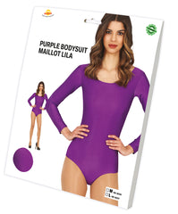 Body Manches Longues Violet / Maillot Lila Manches Longues / La Maison Du Déguisement