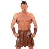 Déguisement Set Jupe Gladiateur En Simili Cuir / Costume Kit Guerrier Romain / La Maison Du déguisement