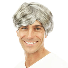 Perruque Courte Raide Gris / Perruque Nick Gris / La Maison du Déguisement