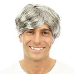 Perruque Courte Raide Gris / Perruque Nick Gris / La Maison du Déguisement