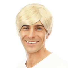 Perruque Courte Raide Blond / Perruque Nick Blond / La Maison du Déguisement