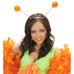 Serre Tête Antennes Orange / Serre tête boules Orange / La Maison Du Déguisement