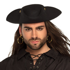 Boucles d'oreilles Pirate Dorée / Boucle d'oreilles Or / Paire pendants d'oreille Pirate / La Maison du Déguisement