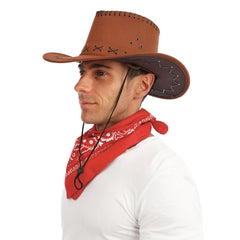 Chapeau Cowboy Marron / Chapeau Western Marron clair / Chapeau Cow boy marron / La Maison du Déguisement