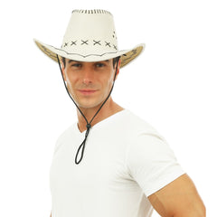 Chapeau Cowboy Beige / Chapeau Cow boy Beige / La Maison du Déguisement