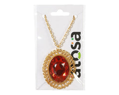 Collier Médiévale Avec Pierres Rouge / Collier Rubis Rouge / La Maison Du Déguisement