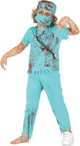 Déguisement Chirurgien Zombie Enfant / Costume Urgence Zombie Enfant / Costume Infirmier Zombie Halloween Enfant / La Maison Du Déguisement
