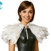 Cape En Plumes Blanches / Echarpe Gothique en Plumes Blanc / Châles en Plumes Blanc élégants et Uniques / La Maison Du Déguisement