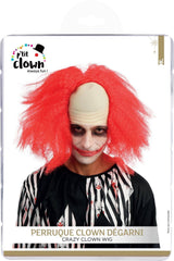 Perruque Clown Dégarni Rouge / Crâne de Clown Rouge / La maison Du Déguisement