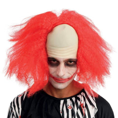 Perruque Clown Dégarni Rouge / Crâne de Clown Rouge / La maison Du Déguisement