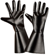 Gants Simili Cuir Noir / La Maison Du Déguisement