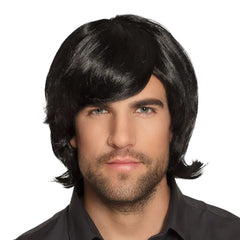 Perruque Spike Noir / Perruque Disco Noir / Perruque Pointe Noir / La Maison Du Déguisement