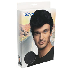 Perruque Danny / Perruque Elvis Rock / Perruque Disco Homme Noir / La Maison Du Déguisement