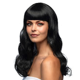 Perruque Chique Noire / Perruque Femme Noir avec frange / La Maison du Déguisement