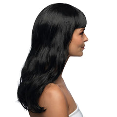 Perruque Chique Noire / Perruque Femme Noir avec frange / La Maison du Déguisement