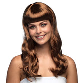 Perruque Chique Châtain / Perruque Femme Marron avec frange / Perruque Femme Brun avec frange / La Maison du Déguisement