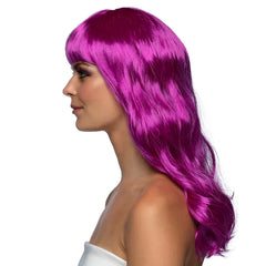 Perruque Chique Violet Glacé avec Frange / Perruque Femme Violet avec Frange / La Maison Du Déguisement