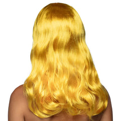 Perruque Chique Jaune / Perruque Femme Jaune avec frange / La Maison du Déguisement