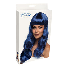 Perruque Chique Bleu avec Frange / Perruque Femme Bleu avec Frange / La Maison Du Déguisement