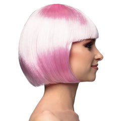 Perruque Cabaret Rose Clair / Perruque Carré Rose Clair / Perruque Party Rose Clair / La Maison Du Déguisement
