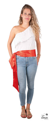 Ceinture Tissu Rouge / La Maison Du Déguisement