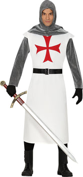 Déguisement Templier Adulte / Costume Chevalier Adulte / Costume Médiéval, Croisé Adulte / La Maison Du Déguisement
