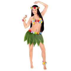 Jupe Hawaï Feuilles de Banane avec ceinture fleurs / La Maison Du Déguisement