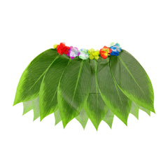 Jupe Hawaï Feuilles de Banane avec ceinture fleurs / La Maison Du Déguisement