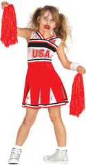 Déguisement Pom Pom Zombie Enfant / Costume Cheerleader zombie Enfant / La maison Du Déguisement