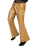 Pantalon Disco Or Hologramme / Pantalon Lamé Disco Doré / Pantalon The 70s Disco Style Or / La Maison Du déguisement