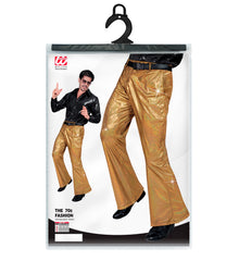 Pantalon Disco Or Hologramme / Pantalon Lamé Disco Doré / Pantalon The 70s Disco Style Or / La Maison Du déguisement