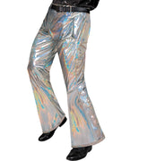 Pantalon Disco Argent Hologramme / Pantalon Lamé Disco Argent / Pantalon The 70s Disco Style Argent / La Maison Du Déguisement
