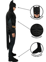 Location Déguisement Batman Dark Knight Luxe / Location Costume Super Héros Batman Musclé Noir Adulte / La Maison Du Déguisement