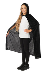 Cape Velours Avec Capuche Noir Enfant / La Maison Du Déguisement