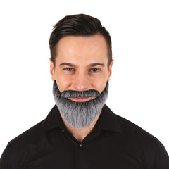 Barbe Avec Moustache Gris / Moustache et Barbe Gris / La Maison Du Déguisement