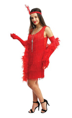 Déguisement Robe Charleston Rouge / Costume Charleston Rouge Année 20s / La Maison du Déguisement