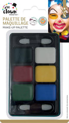 Palette De Maquillage Fards Gras 6 Couleurs / Palette de 6 coloris maquillage Fards Gras / La Maison Du Déguisement
