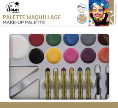 Palette De Maquillage Fards Gras 11 Couleurs / Palette de 11 coloris maquillage Fards Gras / La Maison Du Déguisement