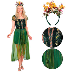 Déguisement Reine De La Forêt Adulte / Costume Belle Reine De La Forêt Vert / La Maison Du Déguisement