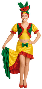 Déguisement de Rumbera Cubaine Femme / Costume Cubaine Adulte / La maison Du Déguisement