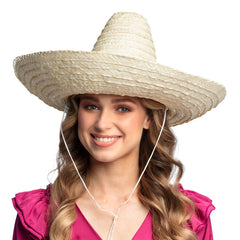 Sombrero Paille Naturel / Chapeau Sombrero Mexicain Paille Beige / La Maison Du Déguisement