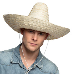 Sombrero Paille Naturel / Chapeau Sombrero Mexicain Paille Beige / La Maison Du Déguisement