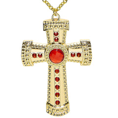 Croix Dorée BM / Collier Croix Or / Chaîne Croix Or / La Maison Du Déguisement