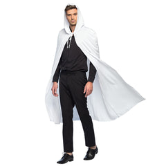 Cape Avec Capuche Blanche Homme / Cape Dusk Blanche à Capuche / La Maison Du Déguisement