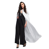 Cape Avec Capuche Blanche Femme / Cape Dusk Blanche à Capuche / La Maison Du Déguisement