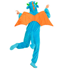 Location Déguisement Dragon Peluche Adulte / Location Costume Dragon Peluche Bleu / La Maison Du Déguisement