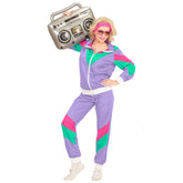Déguisement Survêtement Années 80s Violet Femme / Costume Jogging année 80 Violet Femme / La Maison Du Déguisement