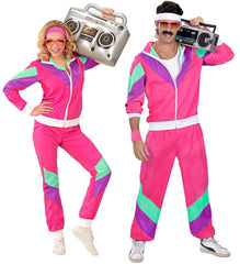 Déguisement Tenue Survêtement Disco Années 80s Rose Femme / Costume Tenue Jogging Disco Année 80 Rose Femme / La Maison Du Déguisement